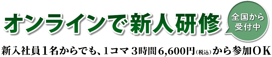 オンライン新入社員研修※新入社員1名からOK